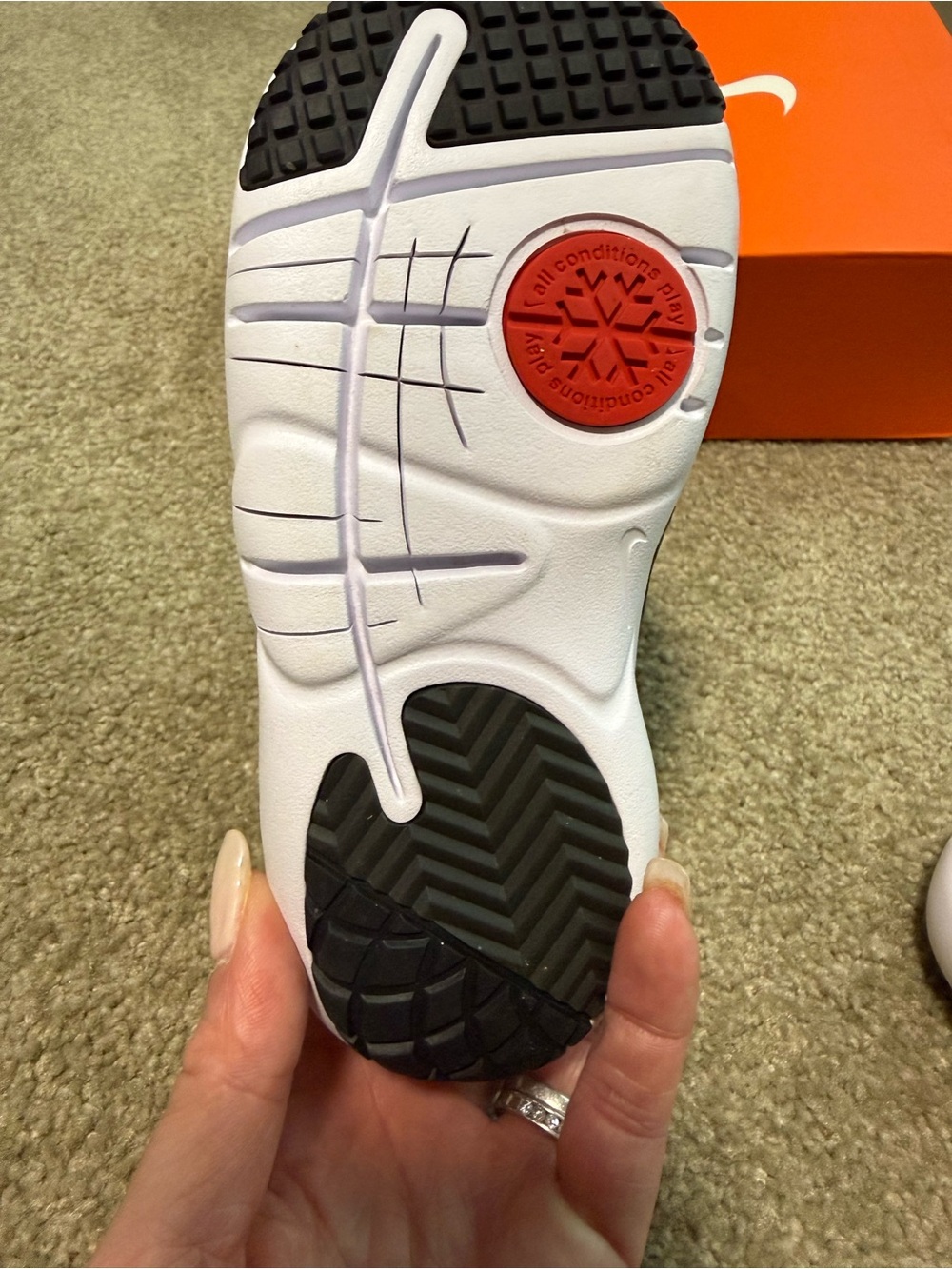 Nike Kids Black and White Strap Boot Sneakers - Picture 10 of 10